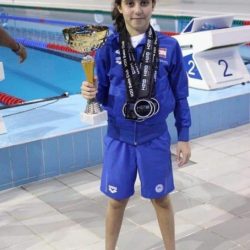 مبروك ميشيل سعيد عموس بطلة لبنان للسباحة 2018